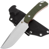 Нож с фиксированным клинком FOX KNIVES Lynx сталь D2 рукоять Стеклотекстолит G10 цв. Зеленый превью 2