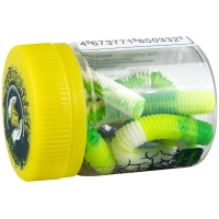 Червь TERUKI Roy 6,5 см (7 шт.) зап. сыр цв. White/Chartreuse/Green превью 2