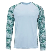 Термокофта SIMMS Solarflex LS Crewneck - Print цвет Slamdown Steel Blue