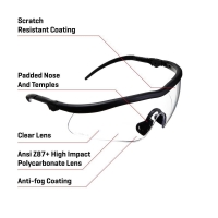 Очки стрелковые ALLEN 2384 Guardian Shooting Glass цв. Черный цв. стекла Прозрачный превью 5