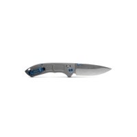 Нож складной BENCHMADE Narrows Gray Titanium цв. Silver / Blue превью 4