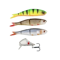 Набор приманок SAVAGE GEAR Soft 4Play Lip Scull Kit 19 см (3 + 1 шт.) цв. Roach/ Rudd/ Firetiger