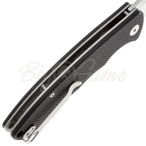 Нож складной полуавтоматический CJRB Taiga сталь AR-RPM9 рукоять Стеклотекстолит G10 цв. Черный фото 5