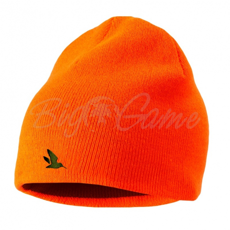 Шапка SEELAND Ian Reversible beanie цвет Hi-vis orange / Pine green фото 1
