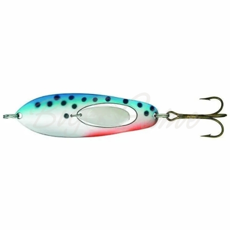 Блесна колеблющаяся KUUSAMO Taimen SUPER 75/17 код цв. FR/BLU/Gre-S фото 1