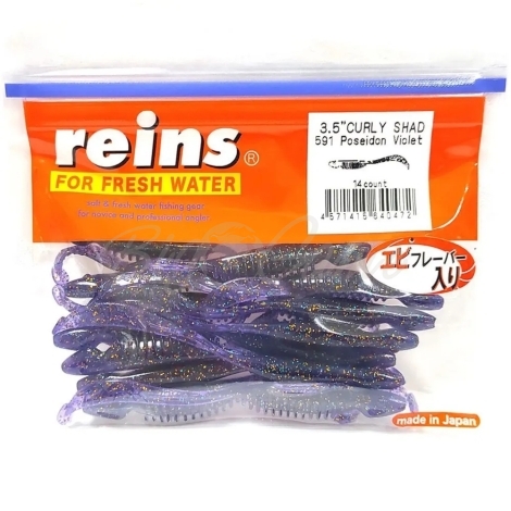 Твистер REINS Curly Shad 3,5" (14 шт.) код цв. 591 фото 1