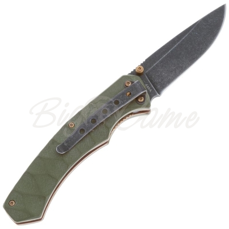 Нож складной полуавтоматический BOKER Iguanodon сталь 440А рукоять Стеклотекстолит G10 цв. Зеленый фото 5