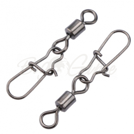 Застежка YARIE №810 Rolling Swivel with Line Snap цв. черный № 2 (7 шт.) фото 1