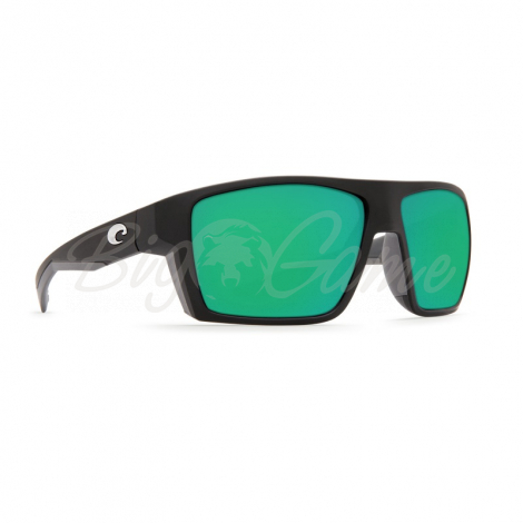 Очки поляризационные COSTA DEL MAR Bloke W580 р. XL цв. Matte Black + Matte Gray цв. ст. Green Mirror Glass фото 1