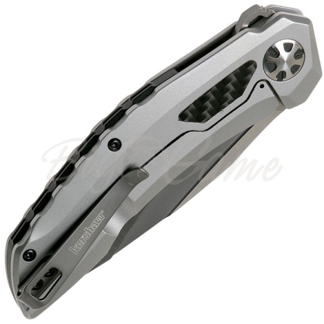 Нож складной KERSHAW Norad D2 рукоять Нержавеющая сталь,Carbon цв. Серый фото 4