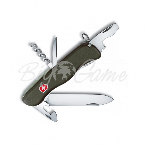 Нож VICTORINOX Picknicker 111мм 11 функций цв. зеленый фото 1