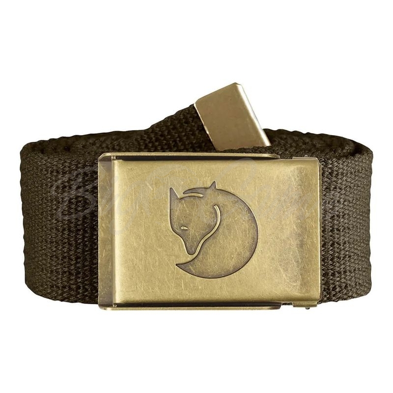 Ремень FJALLRAVEN Canvas Brass Belt 4 cm цвет 633 Dark Olive фото 1
