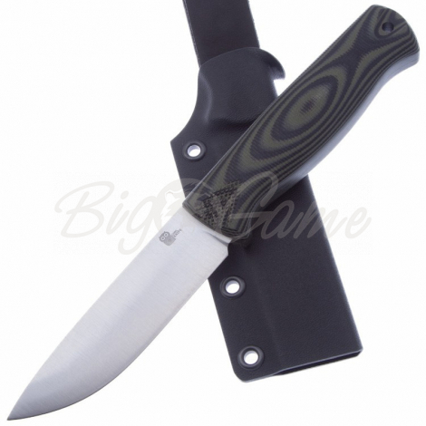 Нож OWL KNIFE Hoot сталь N690 рукоять G10 черно-оливко фото 3