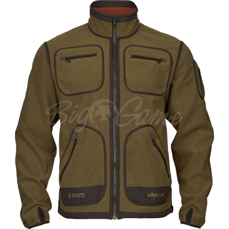 Толстовка HARKILA Kamko Fleece цвет Dark olive / Arabian spice фото 1