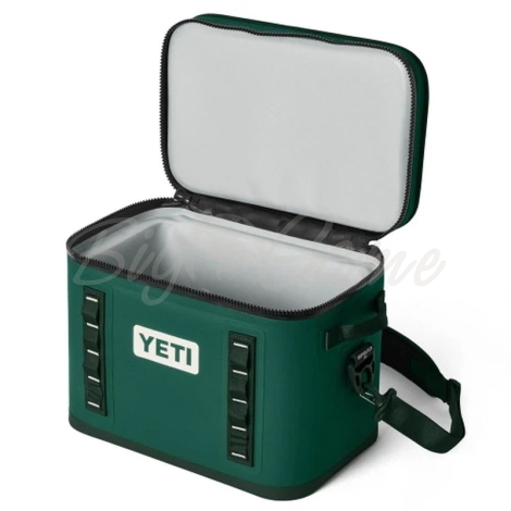 Сумка изотермическая YETI Hopper Flip 18 Soft Cooler цвет Black Forest Green фото 4