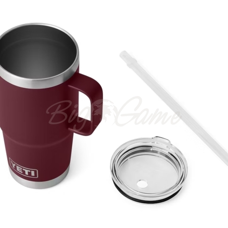 Термокружка YETI Rambler Straw Mug 710 цвет Wild Vine Red фото 2