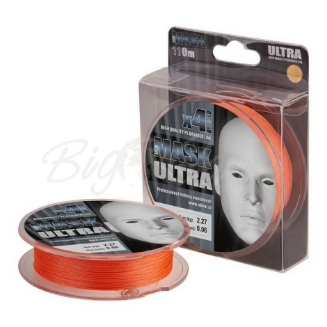 Плетенка AKKOI Mask Ultra X4-110 110 м 0,05 мм цв. orange фото 1