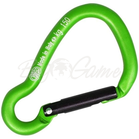 Карабин металлический KONG Harness Alu 5 цв. Зеленый / Черный фото 1