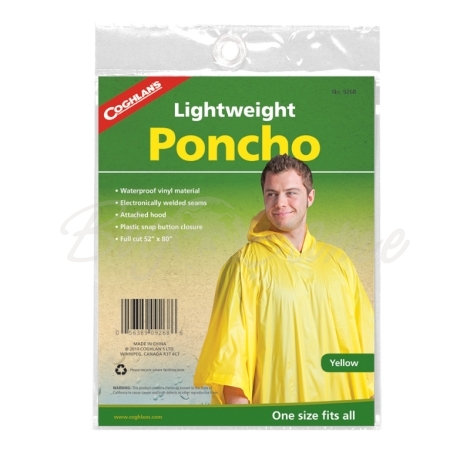 Дождевик COGHLAN'S Poncho цвет желтый фото 1