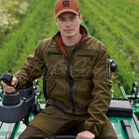 Толстовка HARKILA Kamko Fleece цвет Dark olive / Arabian spice фото 2