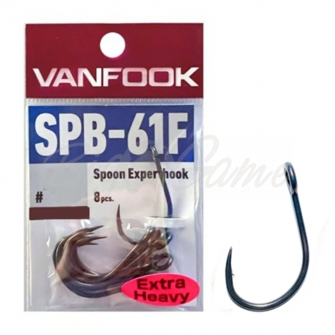 Крючок одинарный VANFOOK SPB-61F № 3/0 (8 шт.) фото 1