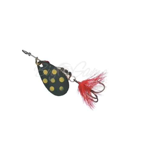 Блесна вращающаяся KUUSAMO Kuf-Lippa 40/7 (с опереньем) код цв. BL/Ye-C фото 1