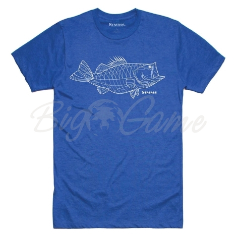 Футболка SIMMS Bass Line T-Shirt цвет Royal Heather фото 1