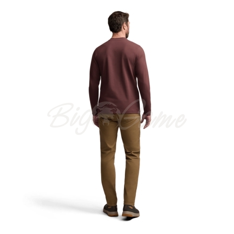 Лонгслив SITKA Foothills LS Henley цвет Cherry Wood фото 2