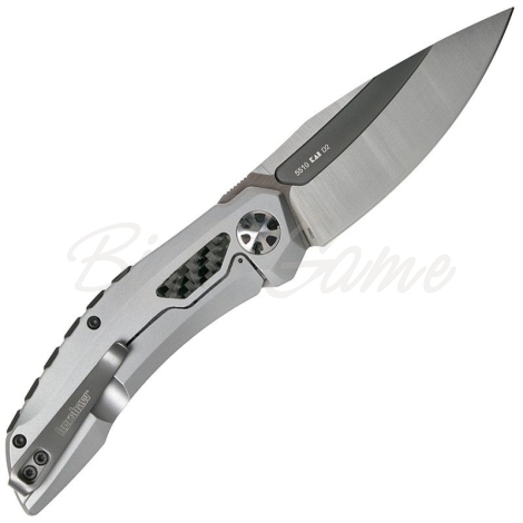 Нож складной KERSHAW Norad D2 рукоять Нержавеющая сталь,Carbon цв. Серый фото 5