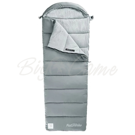 Спальный мешок-одеяло NATUREHIKE M400 цвет Grey фото 1