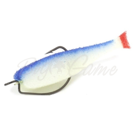 Поролоновая рыбка LEX Classic Fish 8 OF2 WBLB (белое тело / синяя спина / красный хвост) фото 1