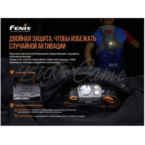 Фонарь налобный FENIX HP16R цвет черный фото 14