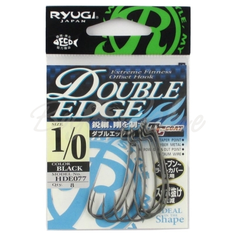Крючок офсетный RYUGI Double Edge № 1 (8 шт.) фото 1
