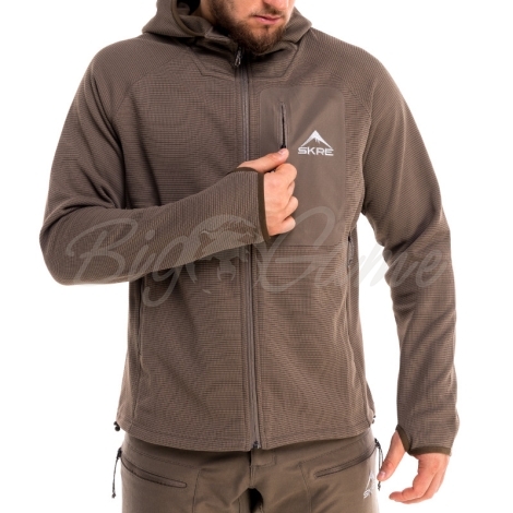 Толстовка SKRE Grid Lite Jacket цвет Earth Brown фото 8