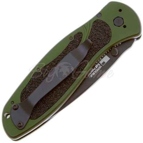Нож складной KERSHAW Blur клинок Sandvik 14C28N, рукоять 6061 T-6 Aluminium, цв. Черный/олива фото 2