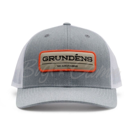 Кепка GRUNDENS We Are Fishing Trucker цвет Heather Grey / White фото 1