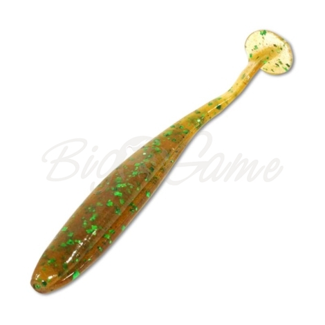 Виброхвост KEITECH Easy Shiner 4'' (7 шт.) цв. EA#02 Peach Green FLK фото 1