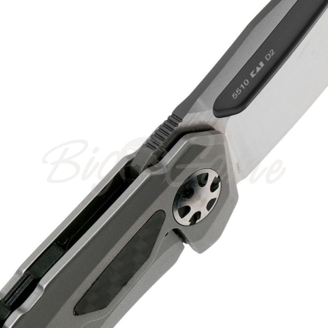 Нож складной KERSHAW Norad D2 рукоять Нержавеющая сталь,Carbon цв. Серый фото 2