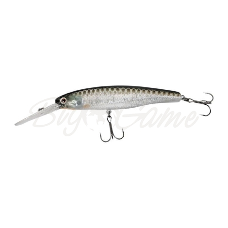Воблер JACKALL DD Smash Minnow 100SP цв. hl silver & black фото 1