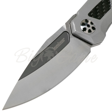Нож складной KERSHAW Norad D2 рукоять Нержавеющая сталь,Carbon цв. Серый фото 3