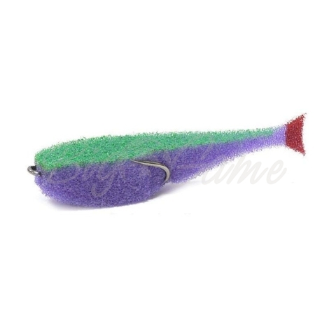 Поролоновая рыбка LEX Classic Fish CD UV 7 LGBB (сиреневое тело / зеленая спина / красный хвост) фото 1