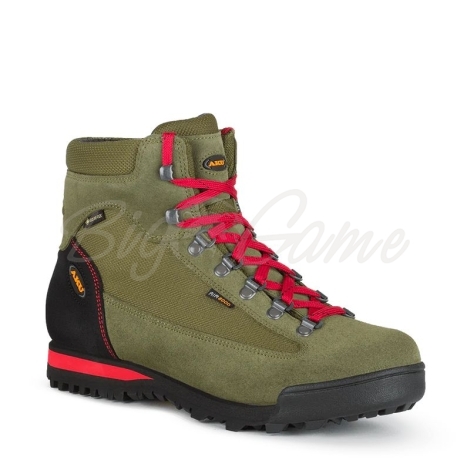 Ботинки треккинговые AKU Slope Micro GTX цвет Military Green / Red фото 1