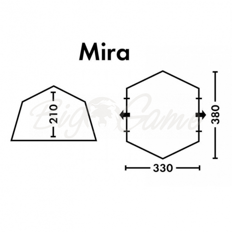 Шатер FHM Mira кемпинговый цвет Синий / Серый фото 11