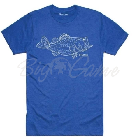 Футболка SIMMS Bass Line T-Shirt цвет Royal Heather фото 2