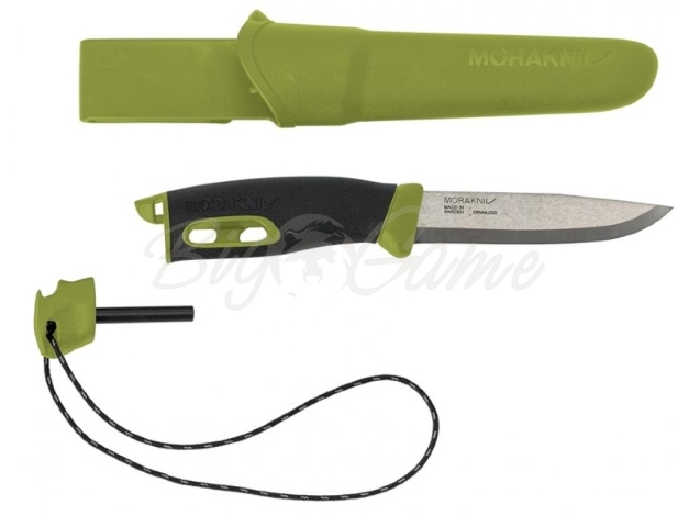 Нож MORAKNIV Companion Spark Green (с огнивом) фото 1