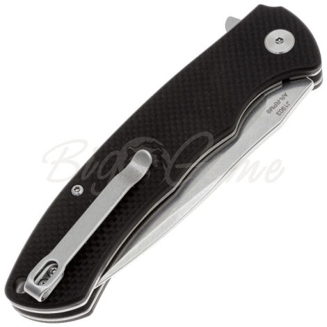 Нож складной полуавтоматический CJRB Taiga сталь AR-RPM9 рукоять Стеклотекстолит G10 цв. Черный фото 2