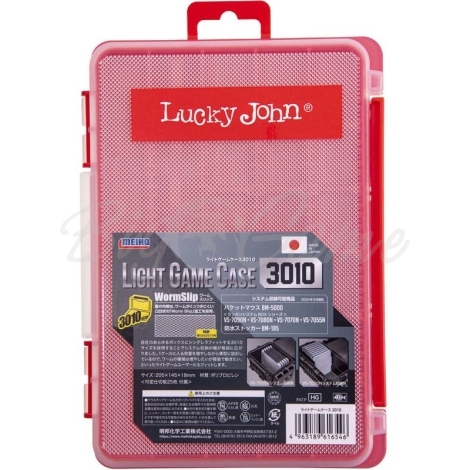 Коробка рыболовная MEIHO Light Game Case 3010 for Lucky John цвет красный фото 1