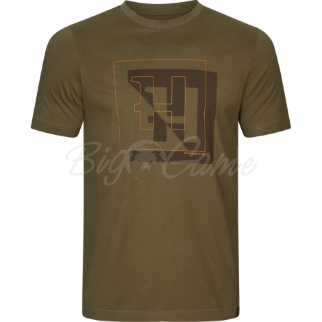 Футболка HARKILA H-logo S/S T-Shirt цвет Dark Olive фото 1