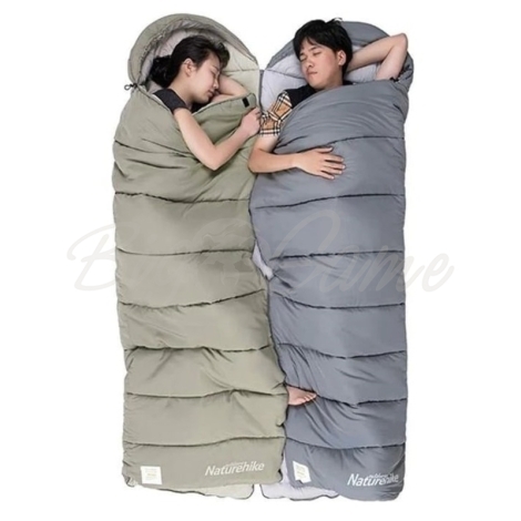 Спальный мешок-одеяло NATUREHIKE M400 цвет Grey фото 7