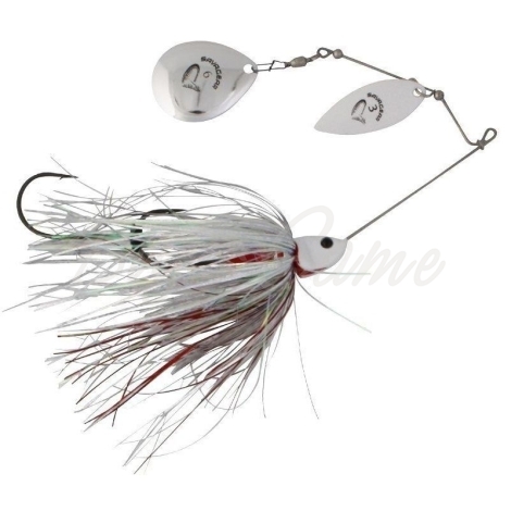 Спиннербейт SAVAGE GEAR Da'Bush Spinnerbait 42 г #4 цв. White Silver Holo Flame фото 1